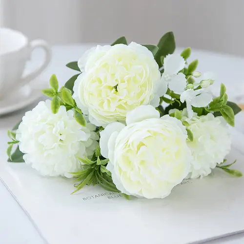 1Pc Artificial Flowers Chrysanthemum Peony Festival Accessory Home Room Table Arrangement Wedding Wreath Brial Bouquet Decor - Image 7