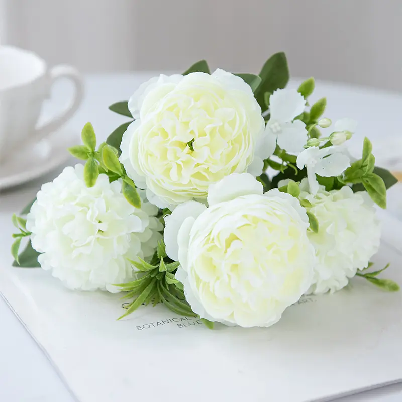 1Pc Artificial Flowers Chrysanthemum Peony Festival Accessory Home Room Table Arrangement Wedding Wreath Brial Bouquet Decor - Image 7