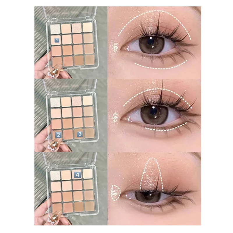 Eye Shadow Palette Matte Pearlescent Sequins Blush Highlighter Korean Cosmetics For Women