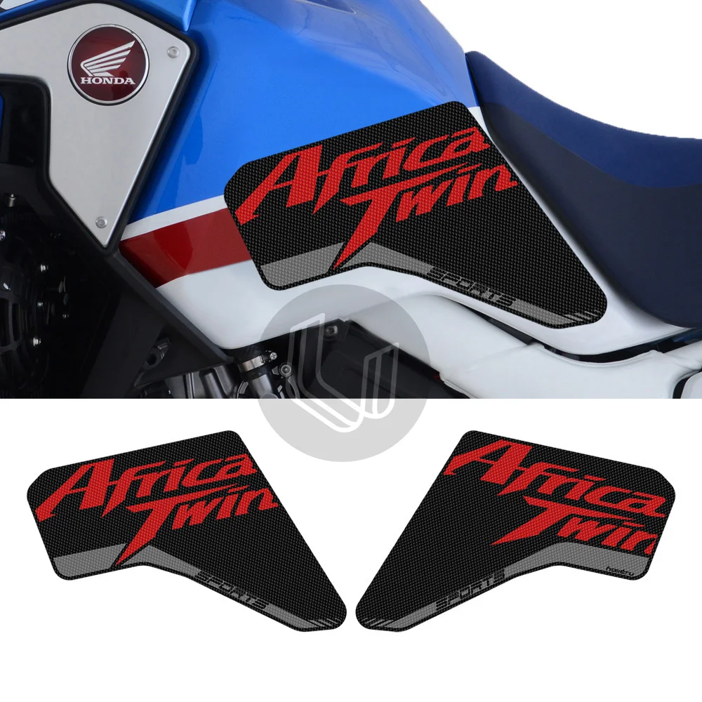 For Honda Africa Twin ADV Sport 2018-2019 Motorcycle Anti slip Tank Pad 3M Side Gas Knee Grip Traction Pads Protector Sticker 1set motorcycle skating elbow pads knee pads guard extreme sport protective protector motorbike bike skating