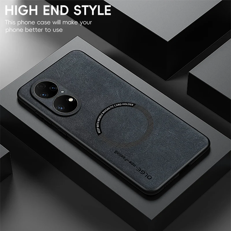 Magnetic Retro Leather Soft Wireless Charging Phone Case Cover