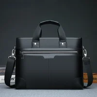 Men Genuine Leather Handbags Casual Leather Laptop Bags Male Business Travel Messenger Bags Men’s Crossbody Shoulder Bag 1