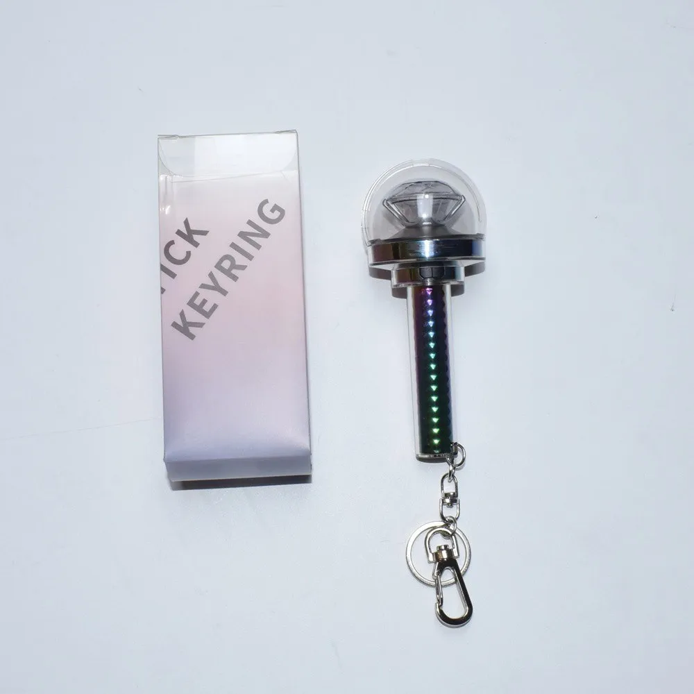Kpop 17 Lightstick Mini Keychain Flash Colorful Light Pendant Backpack Accessories Idols Jungwon Sunoo Fans World Tour Gift