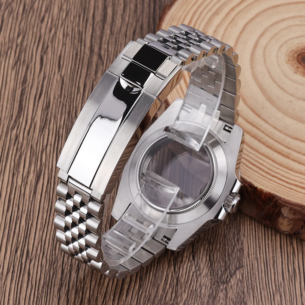 40mm 200M Tauchergehäuse für YACHT GMT NH34 NH35 NH36 Miyota 8215 ETA 2824 Uhrengehäuse Jubilee-Armband Saphirglas Schiebeschließe – Detail 8