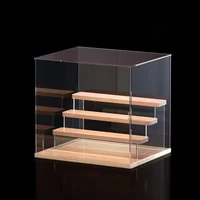 Solid Wood Step Figure Display Cabinet Transparent Acrylic Display Box For Toys, Car Models, Action Figures Storage And Display 2