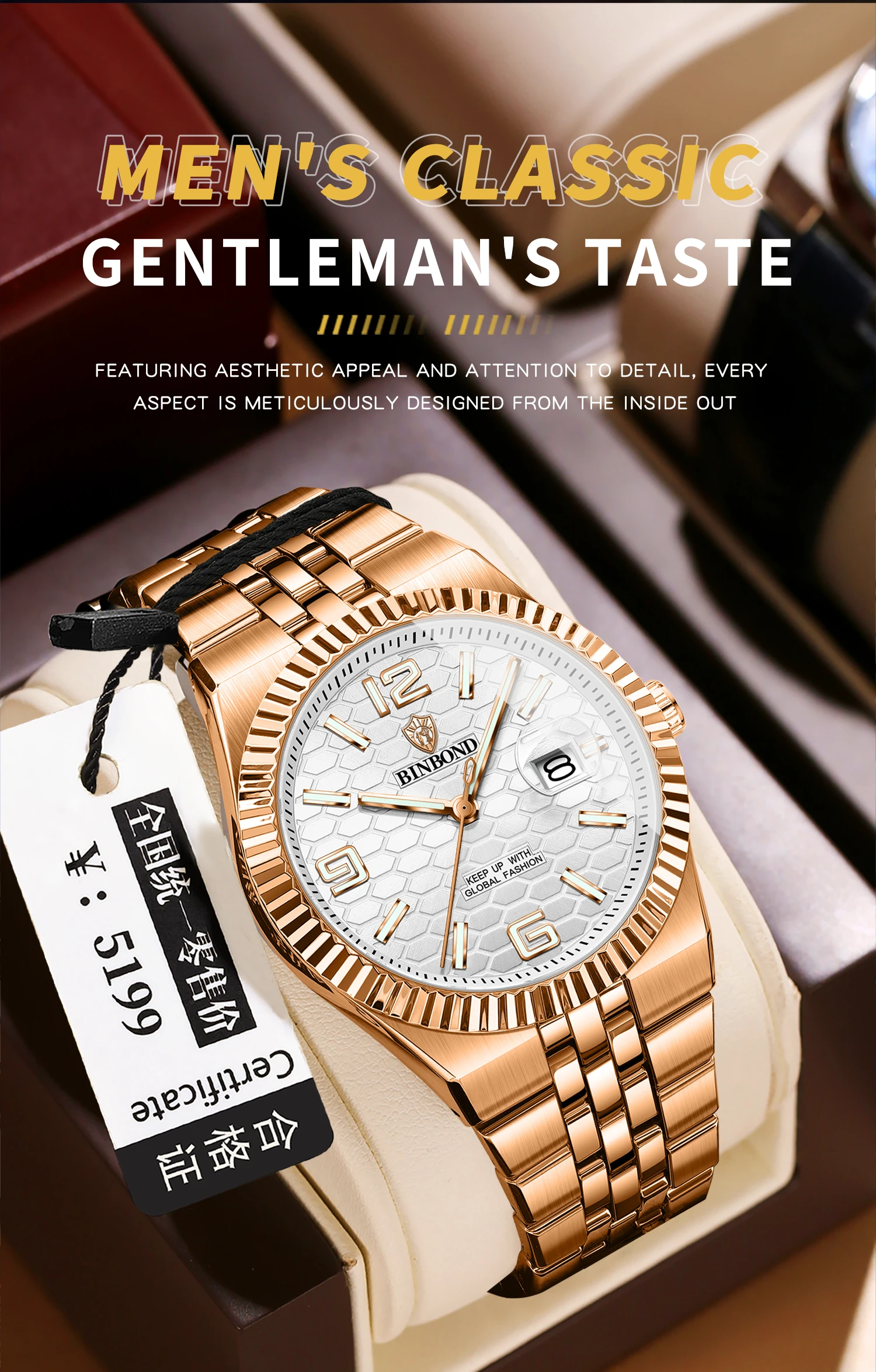 BINBOND B8181 Men's Watch description image 12