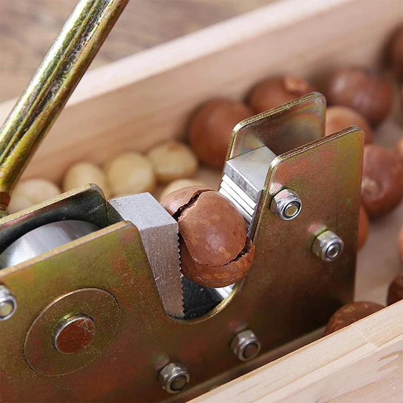 Casse-noix Avec Manche En Bois Et Mâchoires En Aluminium - Pour Noix, Noisettes, Amandes - Design à Levier Pour Plus De Facilité - 2