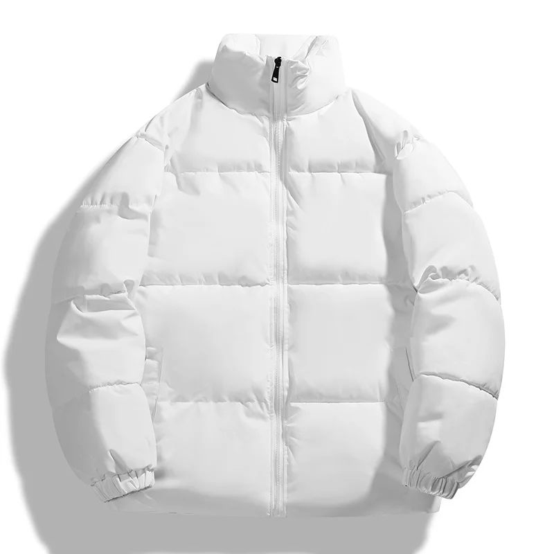 Stand Collar Thickened Warm Windproof Parkas High Quality  Fashion Casual Style Solid Color Men Clothing Zipper Coat Outwear