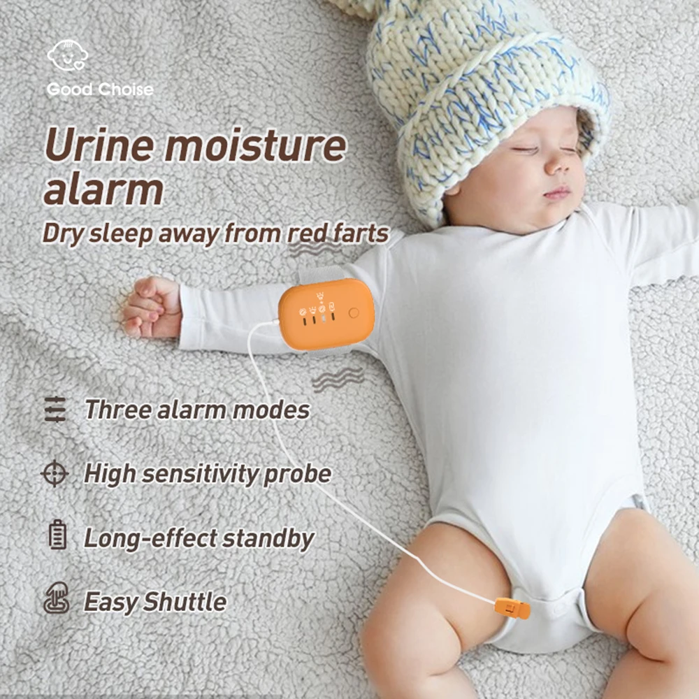 Wired Baby Bedwetting Alarm Pee Alarm Boys Grils Kids Potty Training Elder Care 3 Modes Magnetic Suction/Clip-on bedwetting sensor alarm
