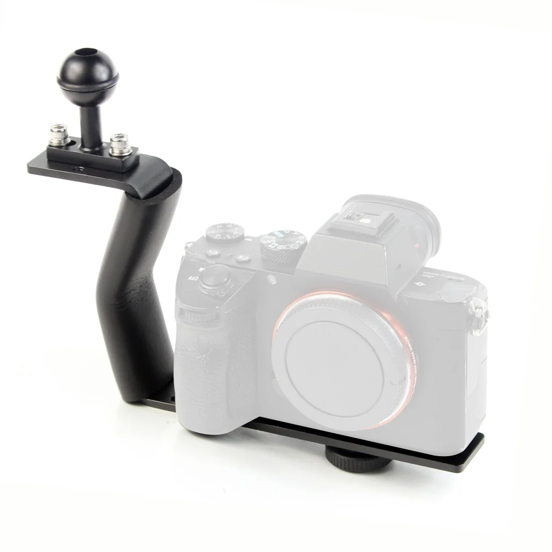 Aluminum Alloy Diving Bracket Z Type Single Handle With Base Adapter for Underw