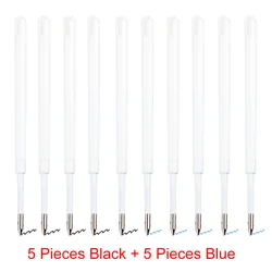 Premium Ballpoint Pen Refills - Medium Point, Assorted Ink Colors (10 Pieces Mixed)