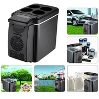 Boîte à glace Portable pour voiture électrique 6L 12V, Mini réfrigérateur et congélateur pour véhicule, réfrigération et chauffage, appareils électroniques pour voiture 4