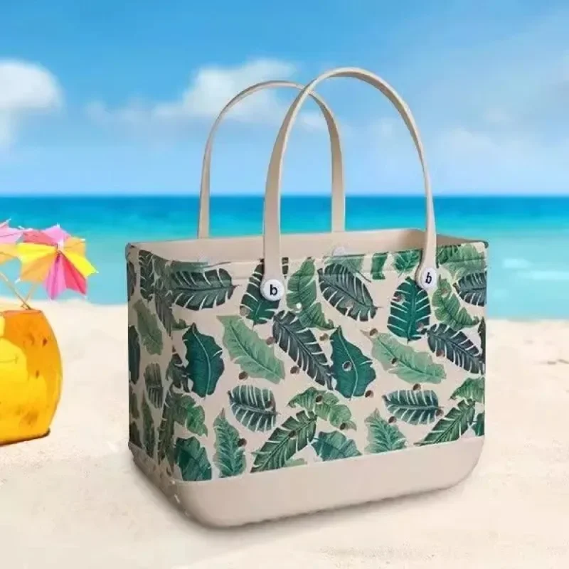XL Extra Large Bogg Bags EVA Waterproof Fashion Women Shoulder Handbag Rubber Female Travel Shopping Handbag Beach Bogg Tote Bag