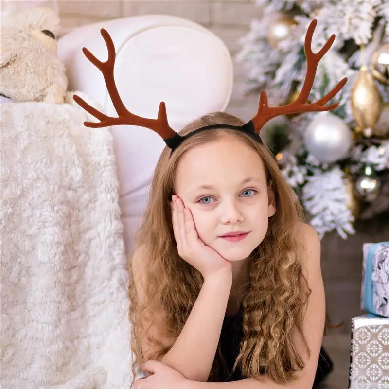 1PC Deer Antlers Costume Headband Reindeer Antlers Hair Hoops Xmas Headbands Lighted Christmas Headwear Xmas Costume Headdress hair accessories hair headband deer ears headgear