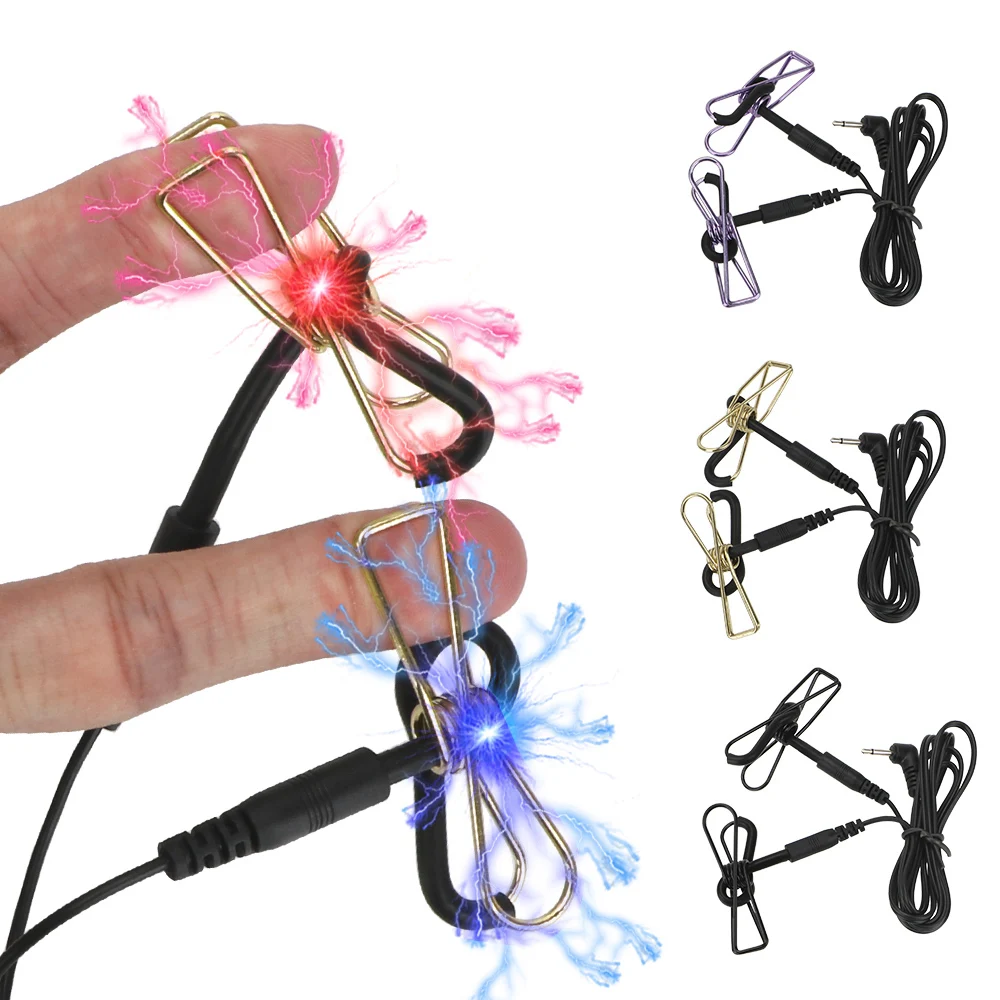 Nipple Sex Toys Nipple Clamps Nipple Clamp Vibrator Electric Shock Medical Stimulator Nipple Clamps For Women Clitoris Clips Female Masturbator Sex Toys Adult Games Erotic Bondage