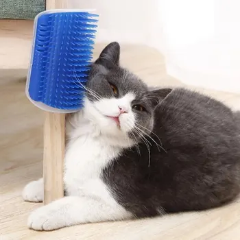 애완동물 고양이 브러시, 고양이 마사지 셀프 그루머 빗, 벽 브러시, 개박하, 얼굴 간지럼 빗, 고양이 그루밍 액세서리