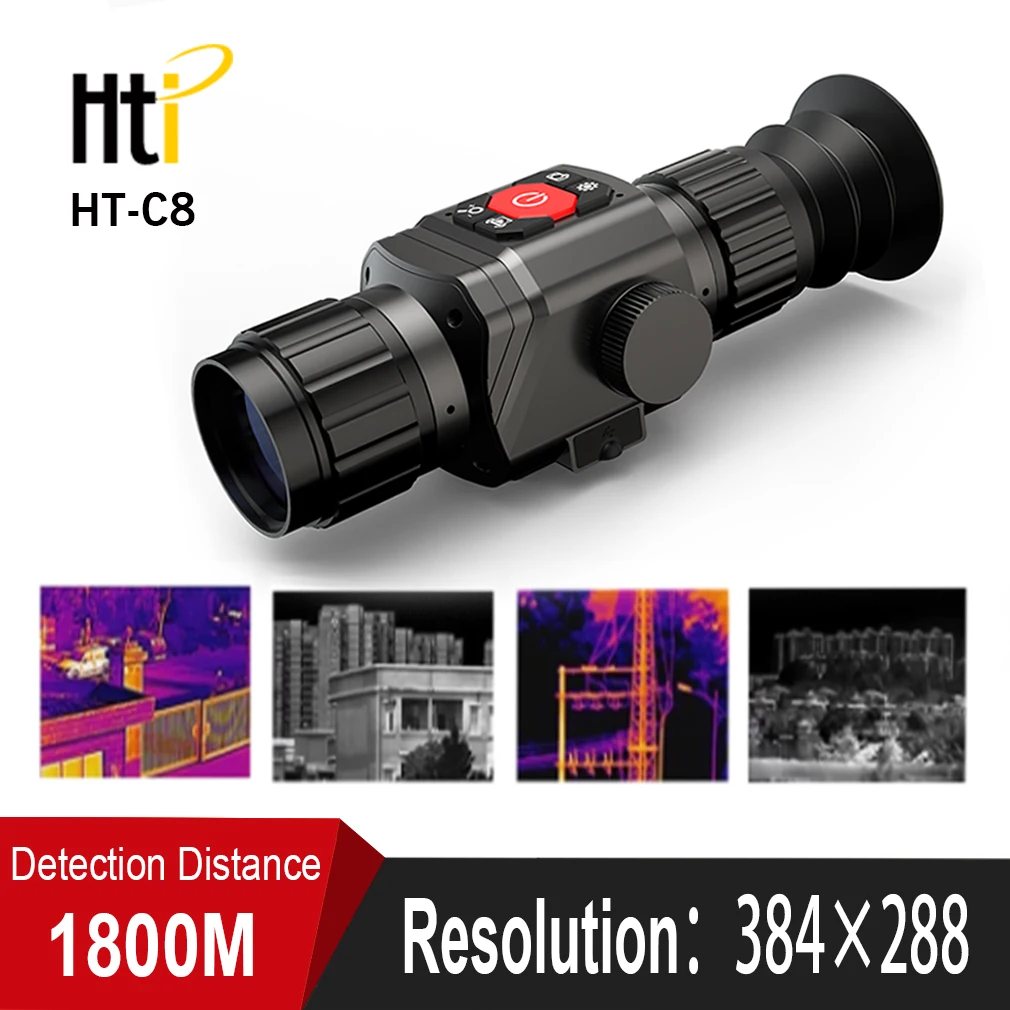 

Night Vision HT-C8 Infrared Thermal Imager Outdoor Hunt 384*288 Pixels Thermal Camera Monocular Telescopic Sight 25mm Lens