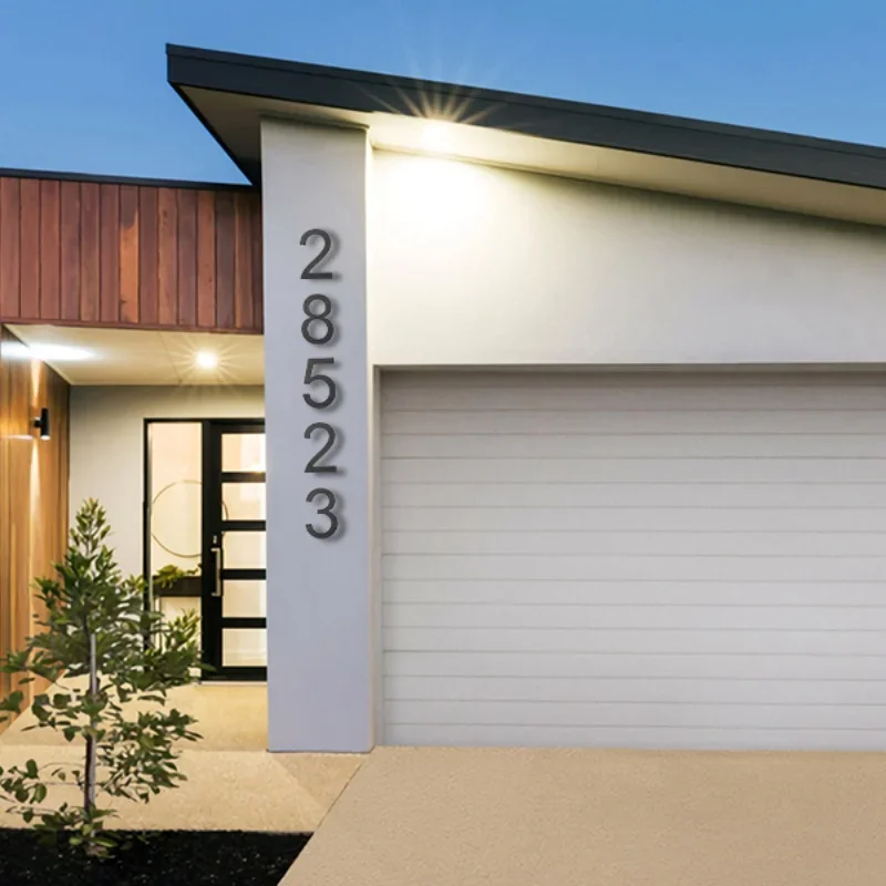 8 inch Floating Large House Numbers for Outside Wall Mount Modern House Address Number Home Sign 20cm Black house number signs,house numbers,number plate