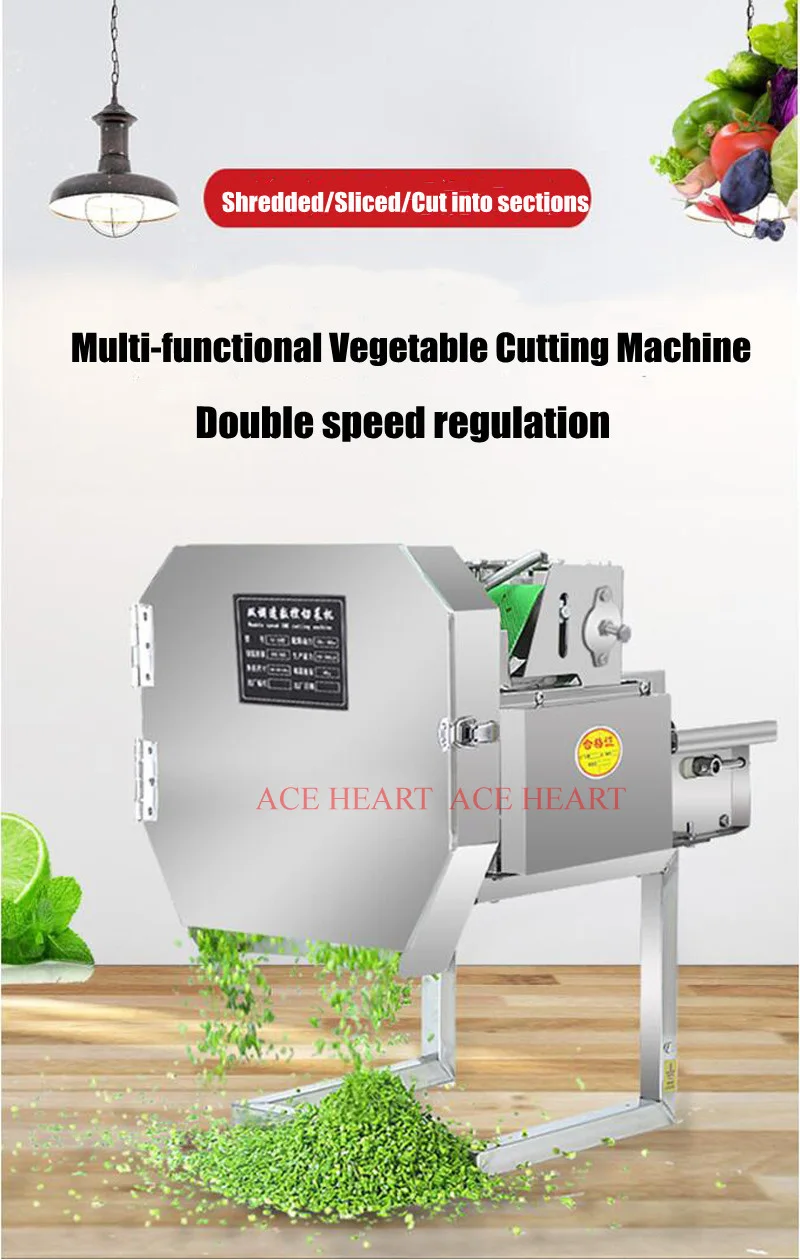 Description Picture 3 of itemSmall Commercial Electric Shredder Multi-function Auto Cutting Machine Potato Carrot Ginger Food Slicer Shred Cut Vegetables