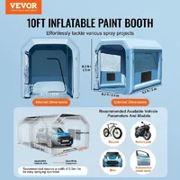 VEVOR Inflatable Paint Booth, 9.8 x 8.2 x 8.2 ft Inflatable Spray Booth, with 550W Powerful Blower and Air Filter System, Portab 2