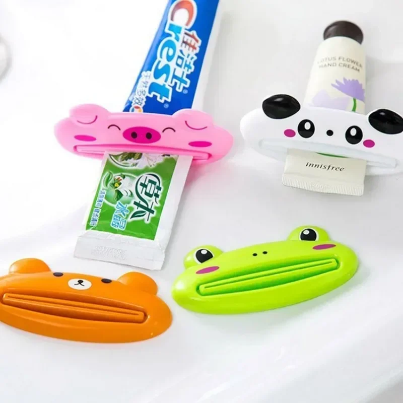 Adorable Cartoon Rolling Toothpaste Dispenser and Tube Holder Clips