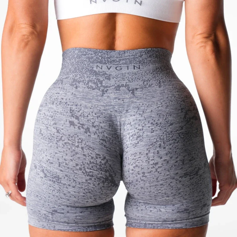 NVGTN Digital Seamless Shorts Women Soft Workout Tights Fitness Outfits Spandex Yoga short Gym Wear Yoga Shorts Fitness Shorts