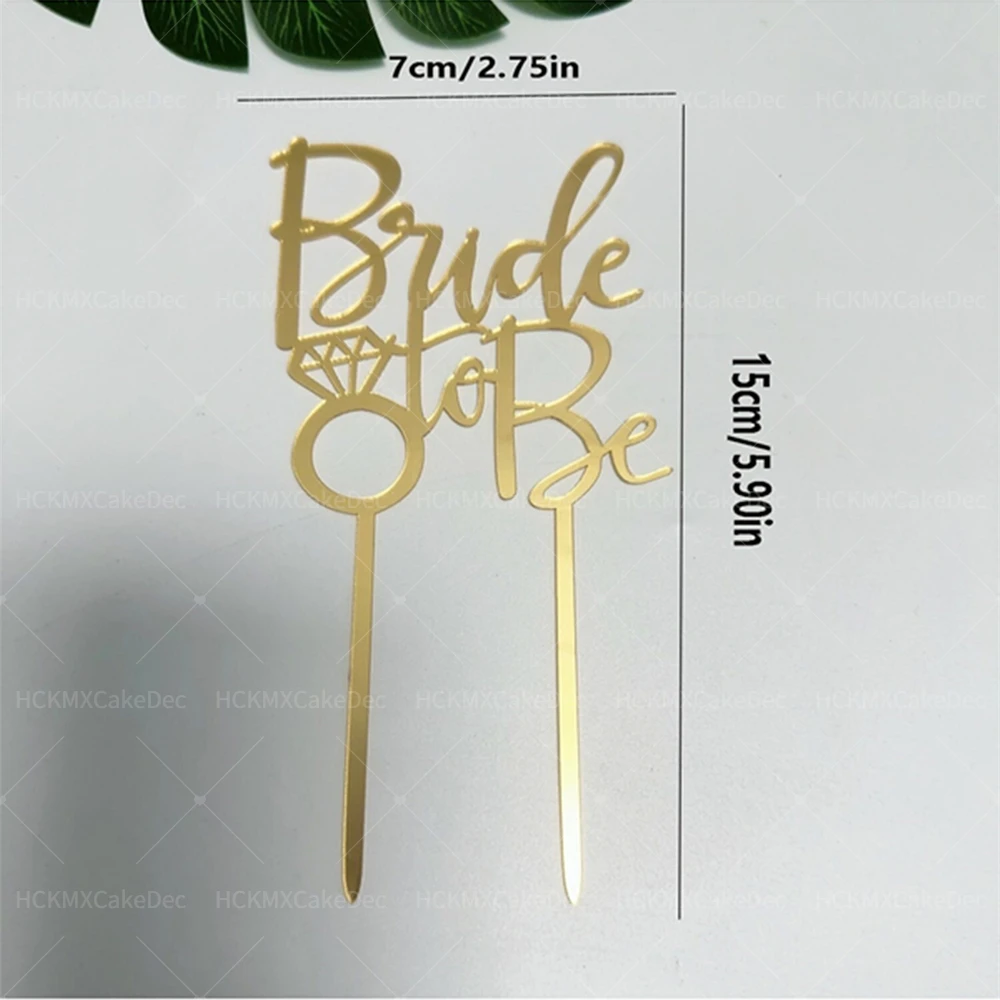 Gold Bride To Be Cake Topper 5