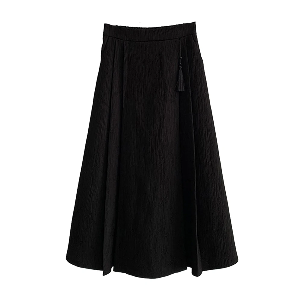 

Fashionable Horse Face Skirt with Traditional Chinese Jacquard Pattern Women's Retro High Waist Wide Skirt with Large Hem