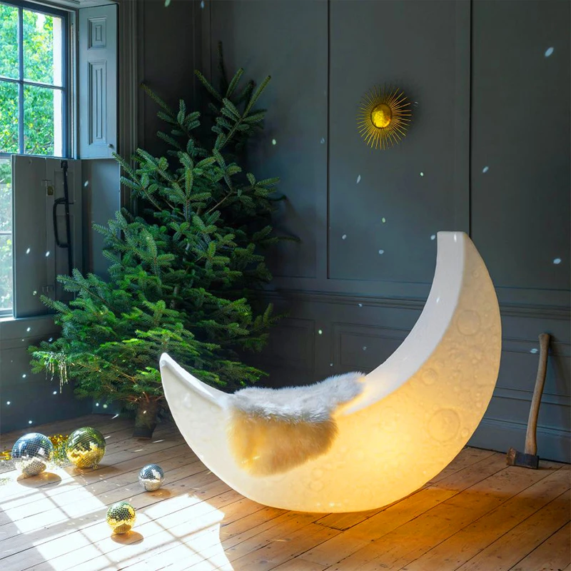 

Nordic Designer Moon Floor Lamp Living Room Dining Photography Modern Outdoor Waterproof Floor Lights Interior Decor Lighting