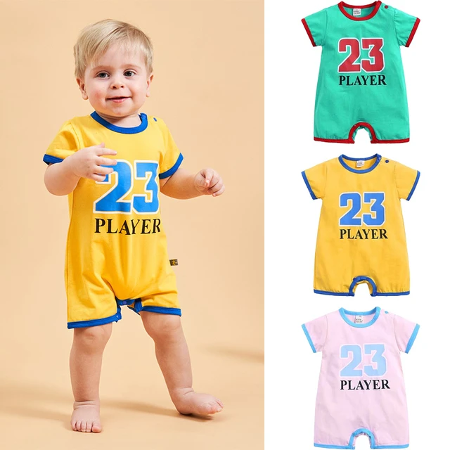 Newborn Infant Baby Girls Boys Basketball Jersey Romper Jumpsuit