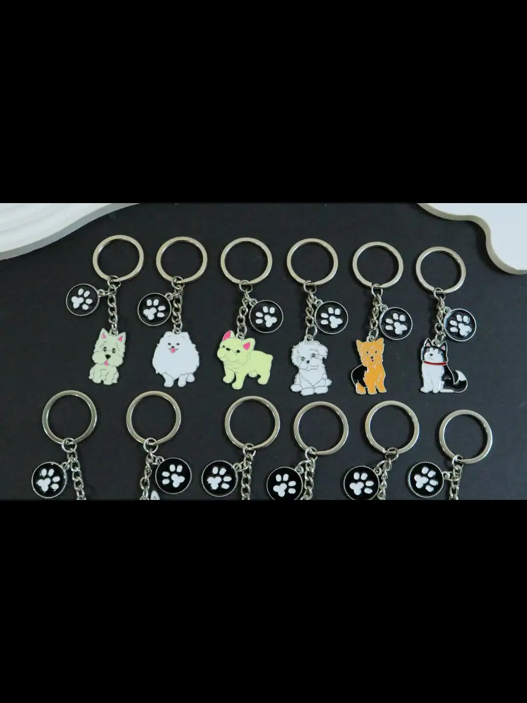 Милый пудель Тедди Шнауцер брелок для женщин и мужчин сплав металлический кулон