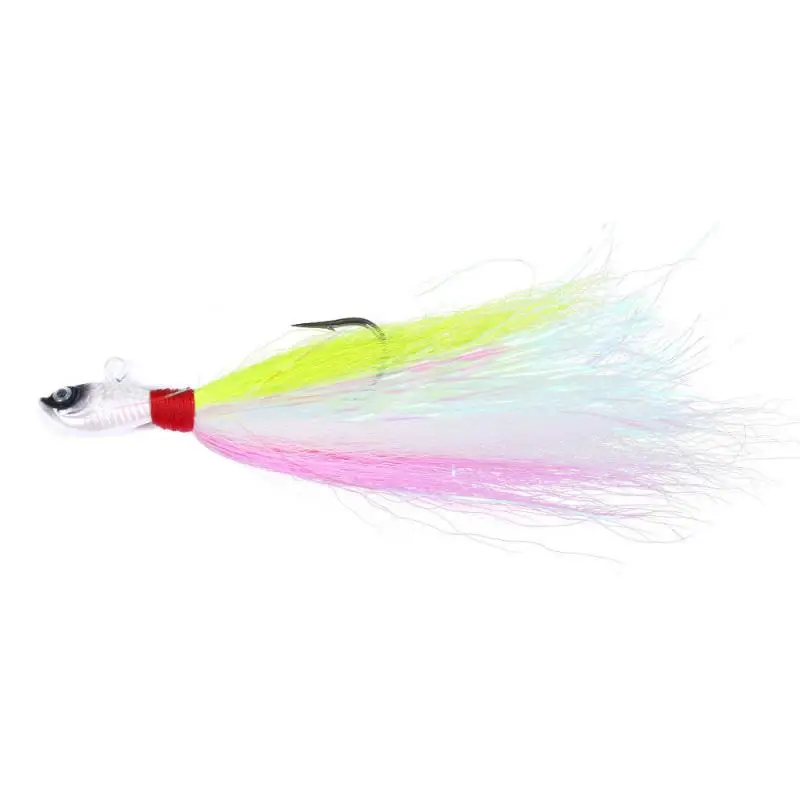 Bucktail Jigs 7g 10g 14g 21g 28g 42g 56g 82g Metal Jig Hook Saltwater Jigging Lure Jigs Bait For Mahi Marlin Waho Tuna Fishing