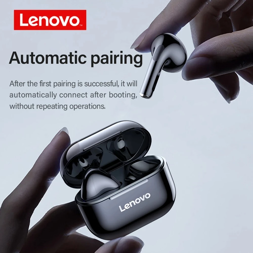 Lenovo LP40 Wireless Headphone TWS Bluetooth 5.0 Earphones Dual Stereo Noise Reduction Bass Headset Touch Control Earbuds 300mAH