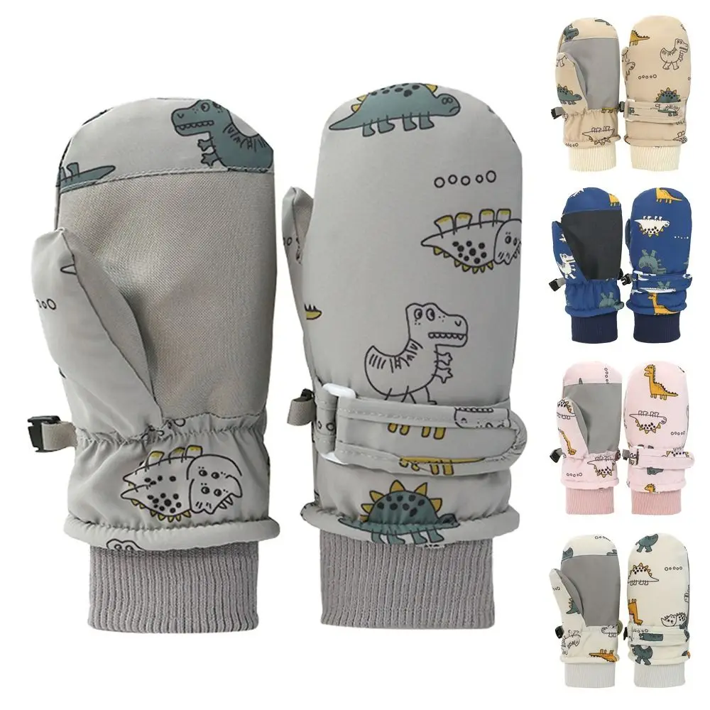 Thick Warm Children Ski Gloves Waterproof Non-slip Sports Mittens Windproof Snow Snowboard Kids Cycling Gloves Kids Boys Girls cycling gloves ski gloves