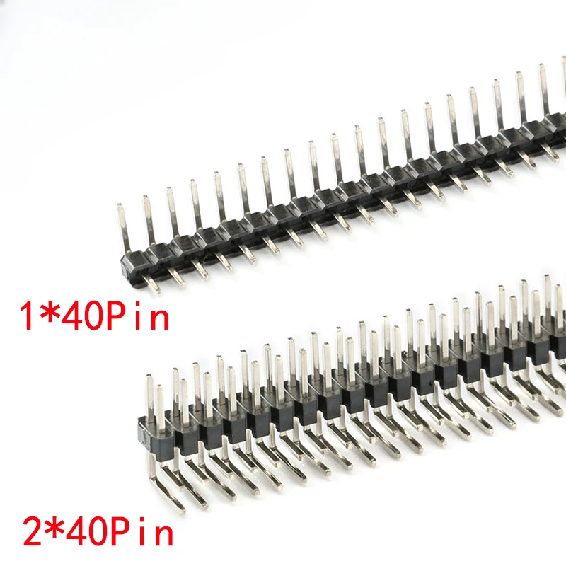 

10pcs /Lot 2.0mm Pitch 2.0 Male Single/ Double Row Curved Needle Pin Header 1x40 2x40 Pin Connector 2.00mm 90 Degrees
