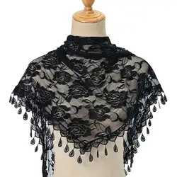 Elegant Black and White Lace Rose Veil for Women - Perfect for Western Weddings (Classic Color)
