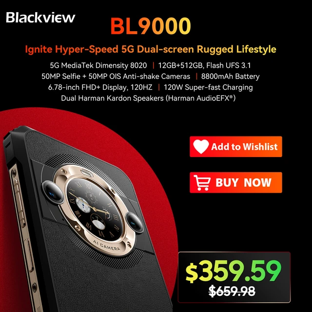 World Premiere] Blackview BL9000 5G Rugged Smartphone 6.78 2.4K Screen  24GB 512GB Mobile Phone 50MP 8800mAh With 120W Charge - AliExpress