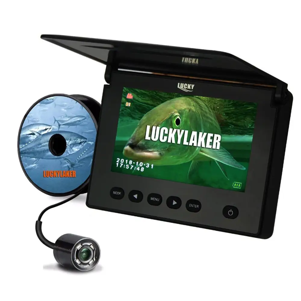 

LUCKY Underwater Came Fish Locator Finder Sun-Visor Lift-able Protective Cover, 120deg Wide Angle 20M Cable Length 4 IR