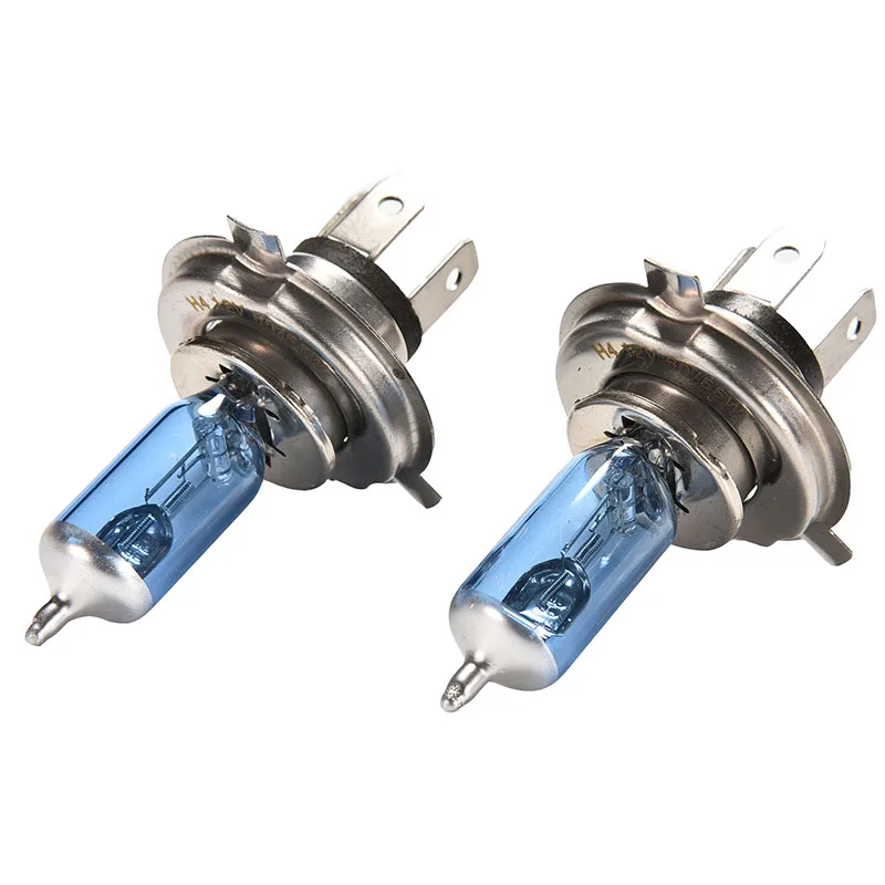 2pcs Car Light H4 Auto Halogen Lamp Bulb Fog Lights 55/60W 12V Super White Headlights Lamp Car Headlamps Halogen Lamps