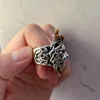 Retro Crown Lion Ring For Men Silver Color Punk Gothic Adjustable Open Ring Rock Hip Hop Handmade Jewelry Accessories Man Gift 5