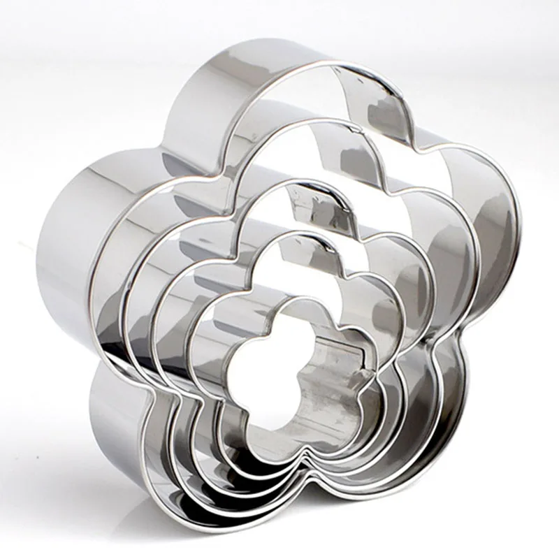 5-piece cookie cutter set,DIY Baking Tool Cake Mold Set Cookie Biscuit Cutter-Stainless Steel Baking Mould Cutter Cookie Mold