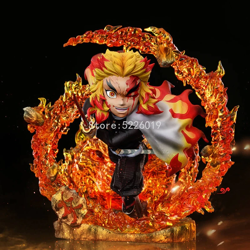 12cm Demon Slayer Anime Figure Rengoku Kyoujurou Action Figure Kimetsu No Yaiba Rengoku