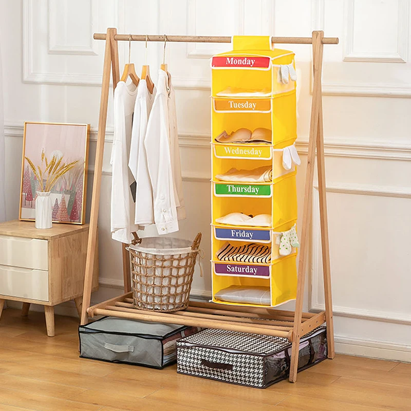 

Органайзер Подвесной для детской одежды, еженедельный органайзер для хранения одежды, для повседневного использования, для взрослых