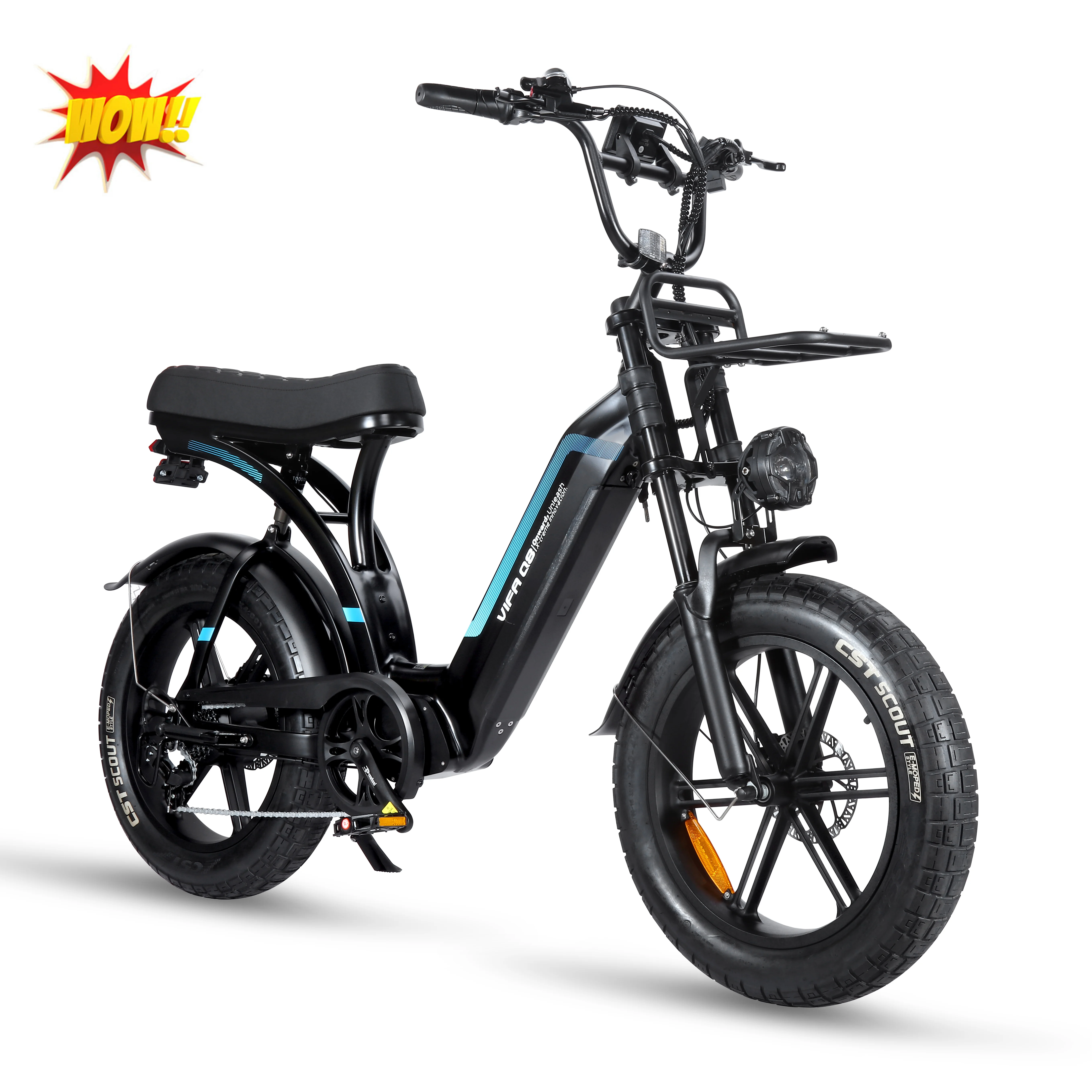 

Q8 20 Inch 750W 48V 15AH 7 Speed Folding Fat Tire Full Suspension Electric Bike
