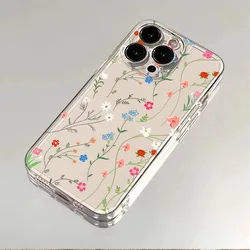 Colorful Flowers & Lines Space Transparent Phone Case - Vibrant Design Back Cover - Poco X3 (2)