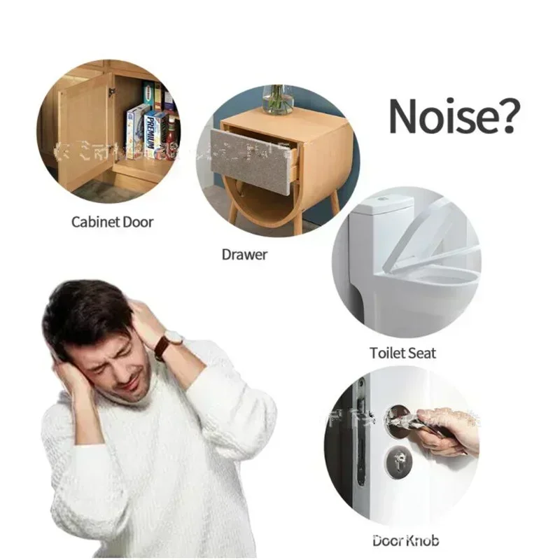 Silicone Mini Transparent Doorstop 100/200/300pcs Anti-collision Silent er Table, Chair, Cabinet Furniture Protection Pad