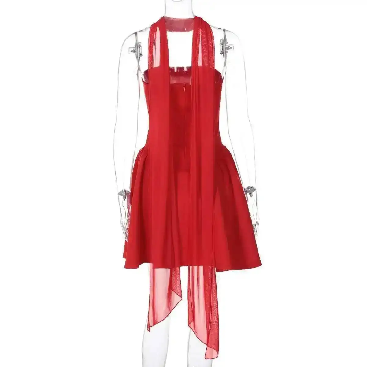 Elegant Off Shoulder A-Line Dress - Sexy Backless Mini Party Dress for Women
