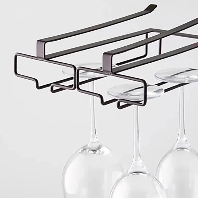Wine Glasses Holder BartenderStemware Hanging Racks Under Cabinet Stemwares Organizer Glass Goblet Iron Rack Bar Kitchen Tools