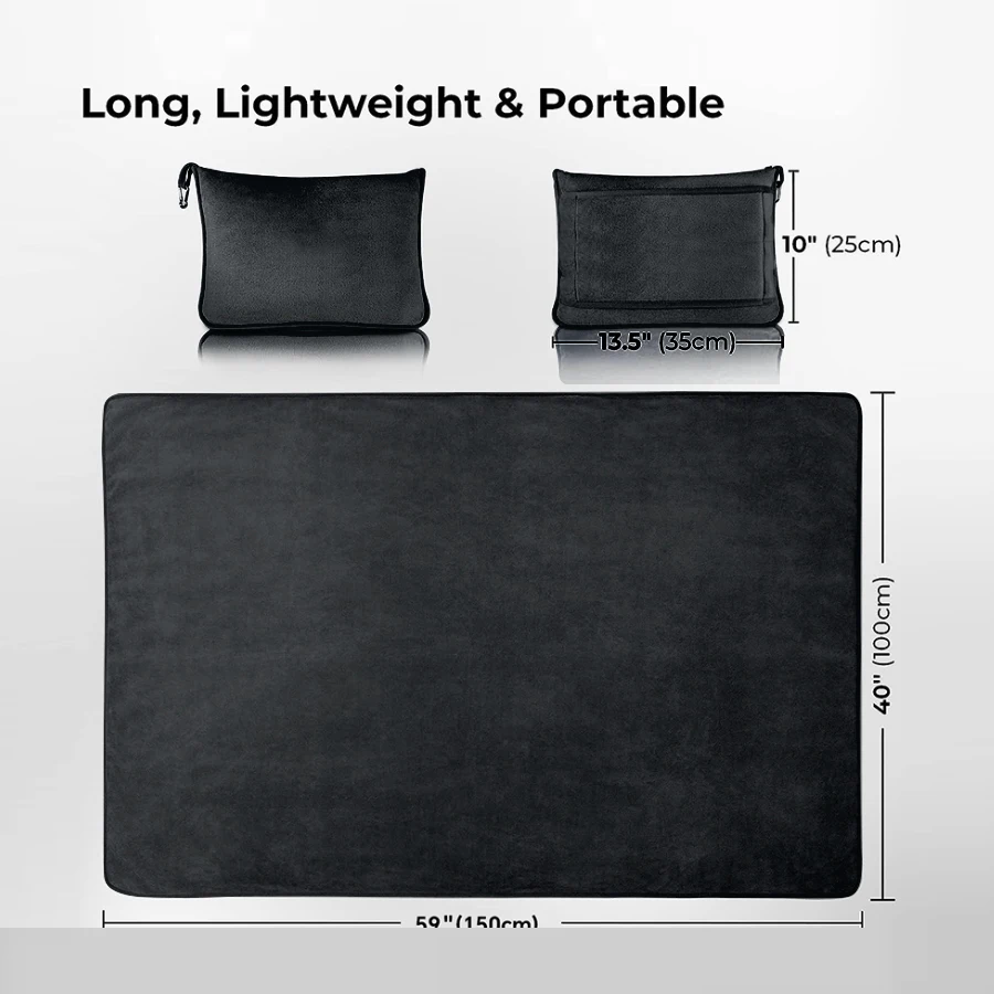 Portable Travel Blanket  Soft 2-In-1 Aviation Multifunctional Blanket, Suitable For Travel Pillows In Camping And Other Places 2