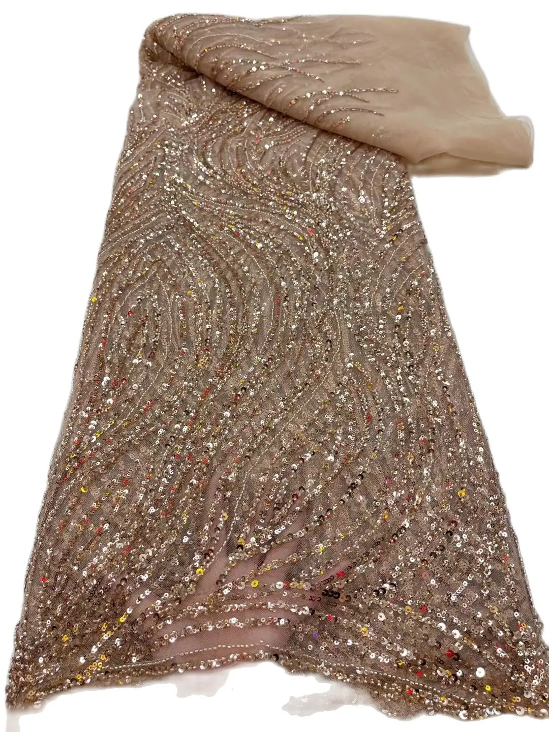 

Top Selling Beads African Embroiderd French Lace 31JRB-61303 High Quality Sequins Material for Lady Show or Party Dress